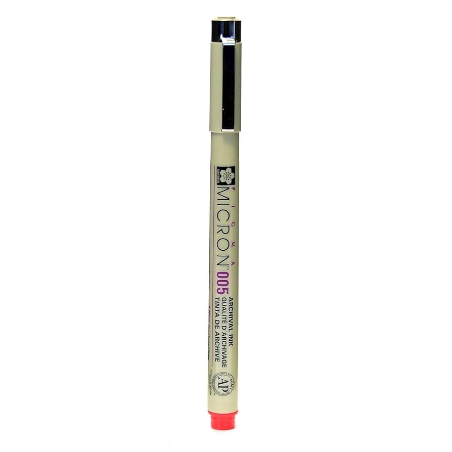 Amazon.com: SAKURA Pigma Micron red 005 (0.20 mm) [Pack of 6